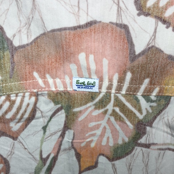 Vintage Style Surf Line Hawaii Long Sleeve Floral Camp Shirt - Picture 10 of 11